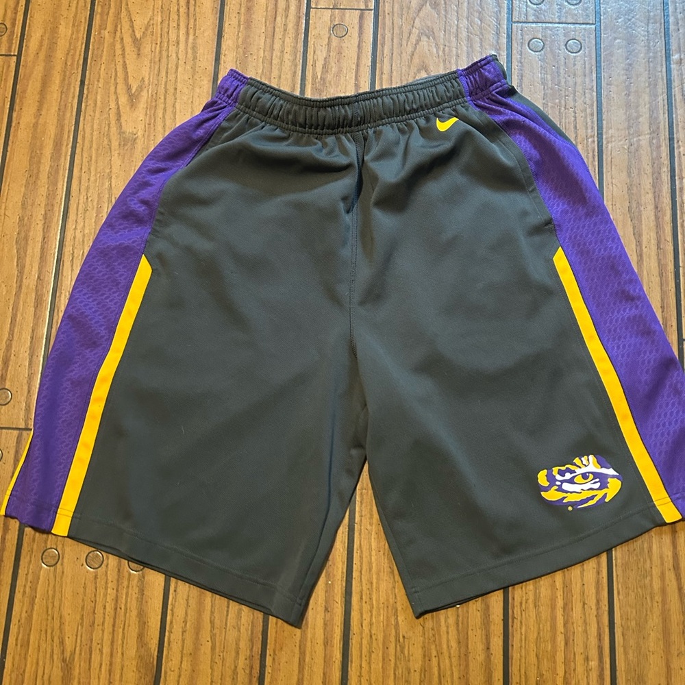 Nike Dri-Fit LSU Tigers Shorts ~ Men Large Drawstring